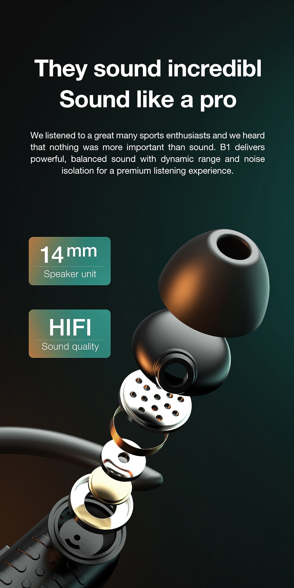 Bluetooth Earphones with LED Display