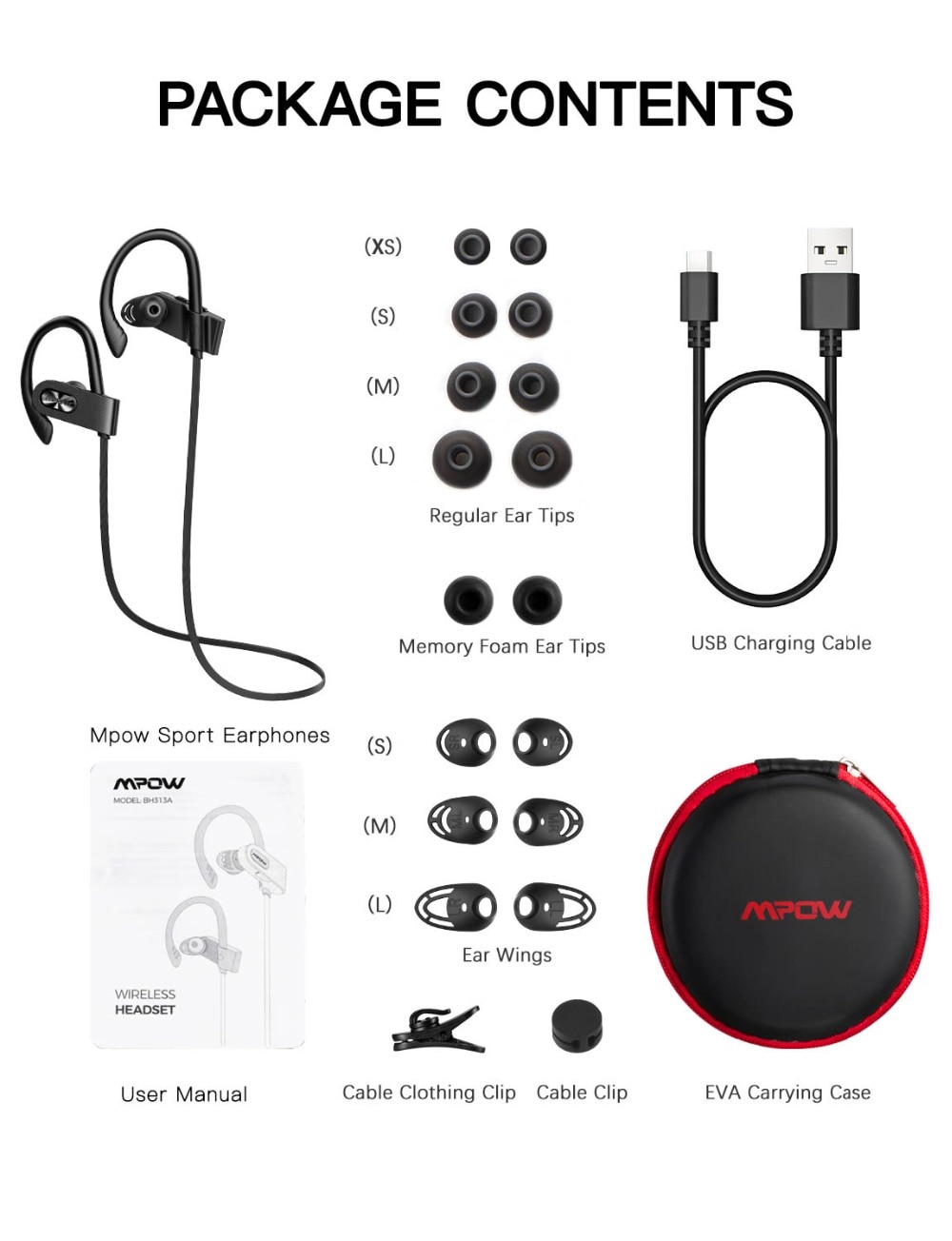 Waterproof Bluetooth 5.0 Sports Earphones