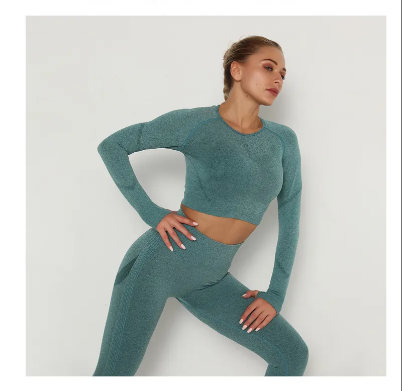 Yoga Seamless Clothing Set For Women